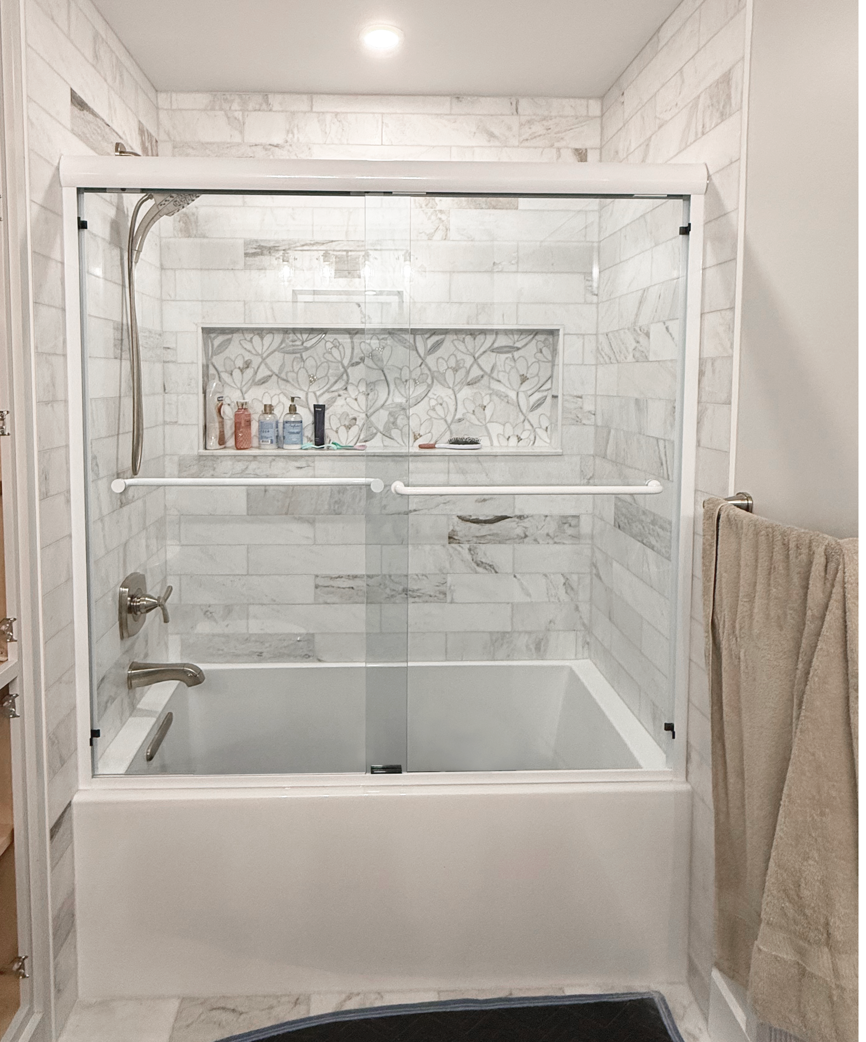 Infinity Semi-Frameless 1/4-inch Glass Sliding Shower Door | Basco